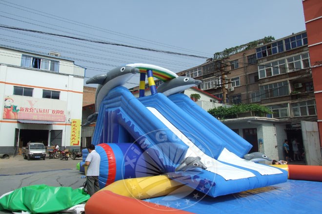 双桥充气大滑梯
